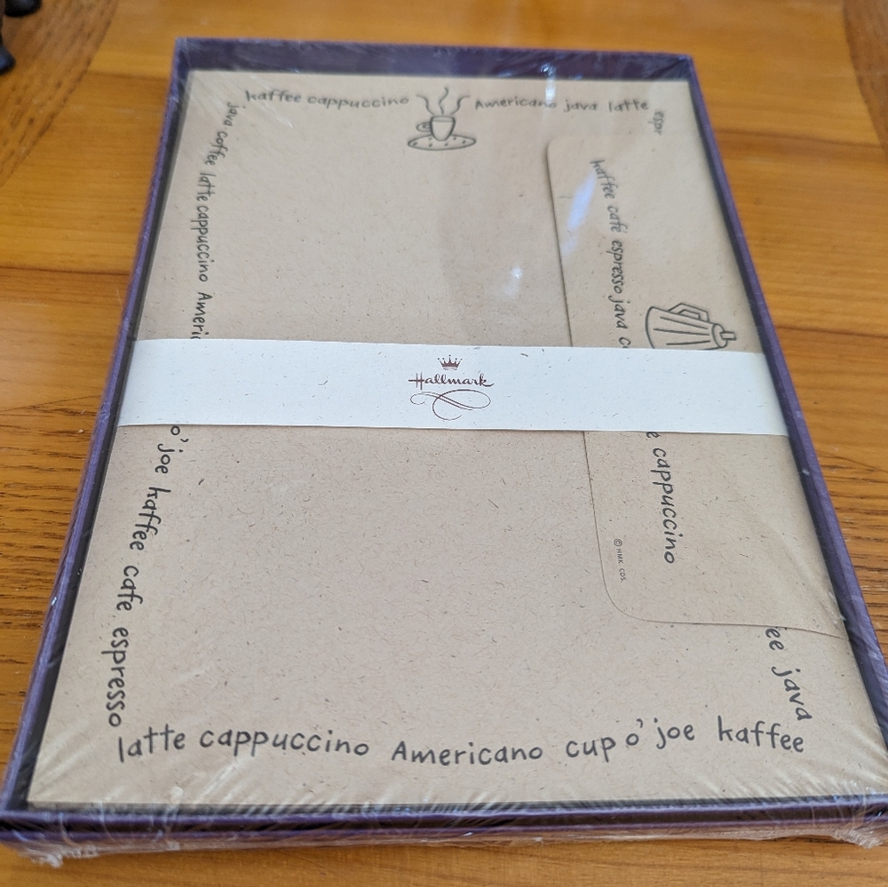 NWT stationary set - coffee theme